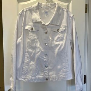 Vibrant White Jean Jacket